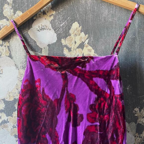 Rhode Jemima Dress in Camellia Vine Crocus Size 4 Velvet Midi - Picture 5 of 7